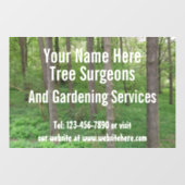 Baumchirurgen / Gartendienste individuell anpassba Fensteraufkleber (Blatt)