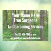 Baumchirurgen / Gartendienste individuell anpassba Fensteraufkleber (Blatt 3)
