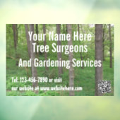 Baumchirurgen / Gartendienste individuell anpassba Fensteraufkleber (Blatt 3)