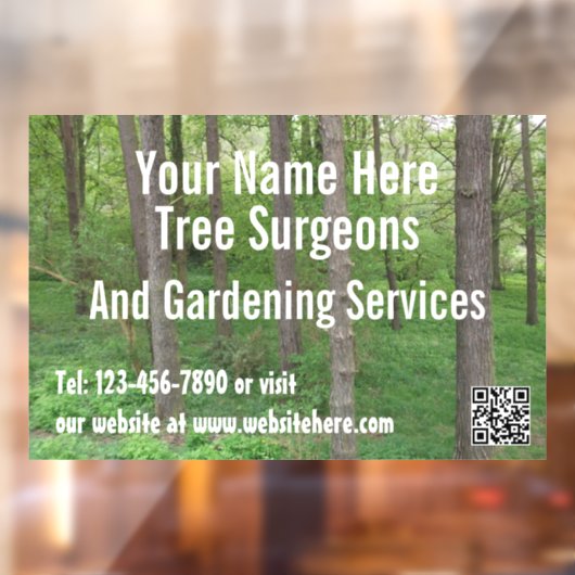 Baumchirurgen / Gartendienste individuell anpassba Fensteraufkleber (Blatt 2)