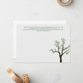 Baumdesign flache Mitteilungskarten gepflanzte Bib (Vorderseite/Rückseite Beispiel)