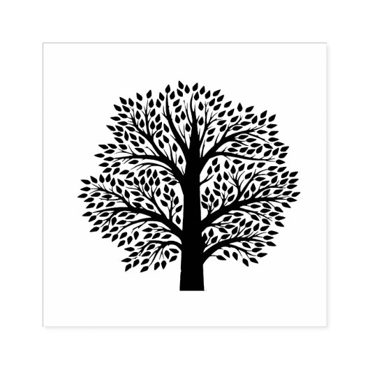 Baumdesign Silhouette Holz Briefmarke Gummistempel (Prägung)