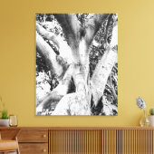 Baumdick - Schwarz-Weiß-Baumdick Leinwanddruck (Insitu (Wohnzimmer))