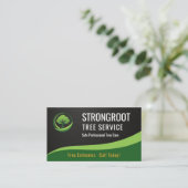 Baumdienst Arborist Metallisch Visitenkarte (Stehend Vorderseite)