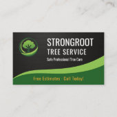 Baumdienst Arborist Metallisch Visitenkarte (Vorderseite)