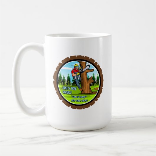 Baumdienst Entfernungsdienst Unternehmen anpassen Kaffeetasse (Links)