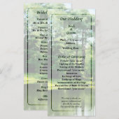Bäume am Lake Wedding Program Programm (Vorne/Hinten)