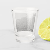 Bäume am Wasser Schnapsglas (Rückseite)