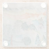 Bäume an der Bucht Glasuntersetzer (Rückseite)