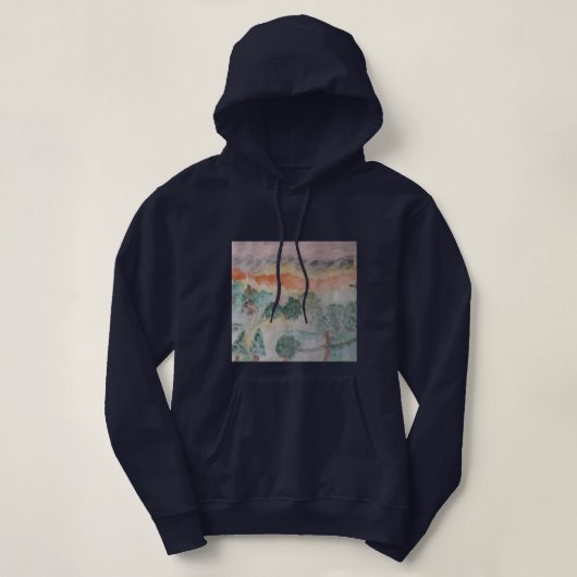 Bäume an der Bucht Hoodie (Design vorne)