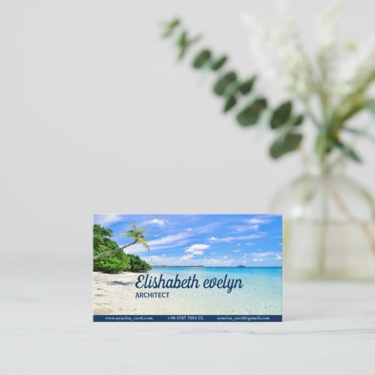 Bäume an der Küste Visitenkarte (Stehend Vorderseite)