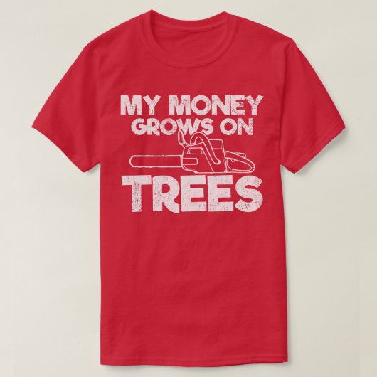 Bäume Arborist Logger Chainsaw T-Shirt (Design vorne)
