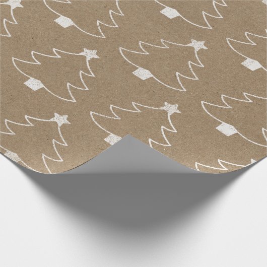 Bäume auf Braunem Packpapier (Ecke)