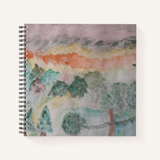 Bäume auf dem Bay Spiral Notebook Notizblock (Vorderseite)