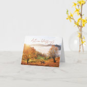 Bäume auf dem Land mit eigenem Text fallen Karte (Gelbe Blume)