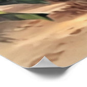 Bäume auf einer Seite der Landstraße Poster (Ecke)