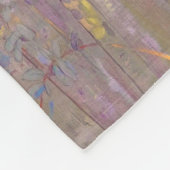 Bäume auf gelbem Hintergrund, Redon Fleecedecke (Ecke)