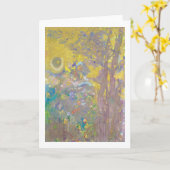 Bäume auf gelbem Hintergrund, Redon Karte (Gelbe Blume)