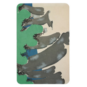 Bäume aus Momoyogusa-Blume eines hundert Generats Magnet