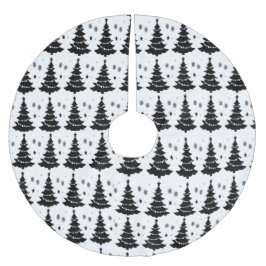 BÄUME AUS SCHWARZ UND WEISS POLYESTER WEIHNACHTSBAUMDECKE