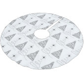 BÄUME AUS SCHWARZ UND WEISS POLYESTER WEIHNACHTSBAUMDECKE (Schrägansicht)