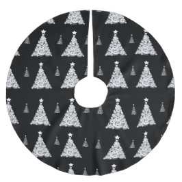 BÄUME AUS SCHWARZ UND WEISS POLYESTER WEIHNACHTSBAUMDECKE