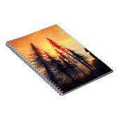 Bäume bei Sonnenuntergang Notizblock (Rechte Seite)