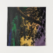 Bäume bei Sonnenuntergang Wandteppich (Vorderseite (Horizontal))