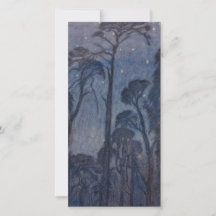 Bäume bei Twilight (von Edward Robert Hughes)