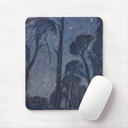 Bäume bei Twilight (von Edward Robert Hughes) Mousepad (Mit Mouse)