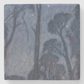 Bäume bei Twilight (von Edward Robert Hughes) Steinuntersetzer (Vorderseite)