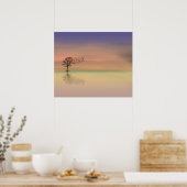 Bäume blasen im Wind Poster (Küche)