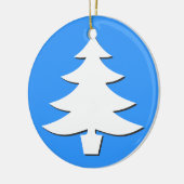 Bäume - blau keramik ornament (Links)