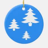 Bäume - blau keramik ornament (Hinten)