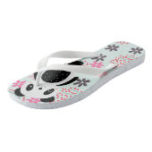 Bäume, Blume und Panda-Bären Badesandalen (Schrägansicht)