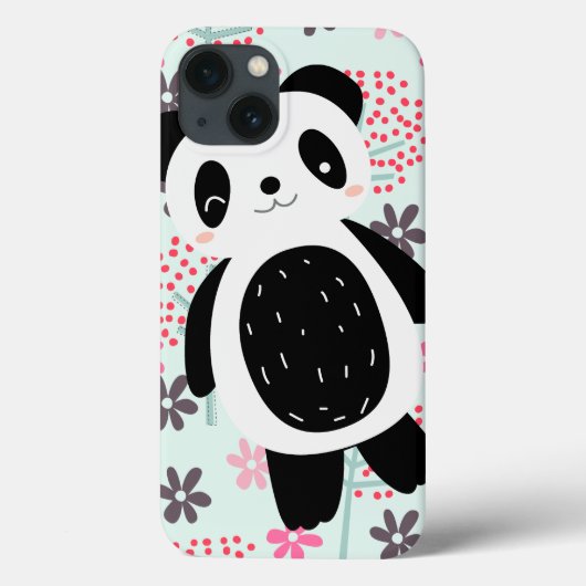 Bäume, Blume und Panda-Bären Case-Mate iPhone Hülle (Rückseite)