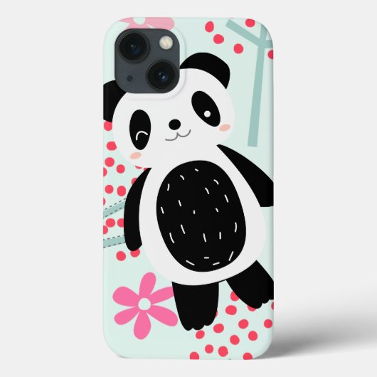 Bäume, Blume und Panda-Bären Case-Mate iPhone Hülle (Rückseite)
