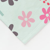 Bäume, Blume und Panda-Bären Fleecedecke (Ecke)