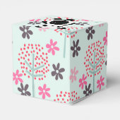 Bäume, Blume und Panda-Bären Geschenkschachtel (Rückseite)