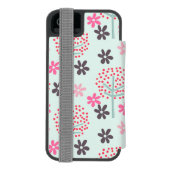 Bäume, Blume und Panda-Bären Incipio iPhone Geldbeutel-Hülle (Folio Rückseite)