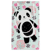Bäume, Blume und Panda-Bären Kleine Geschenktüte (Vorderseite)