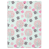 Bäume, Blume und Panda-Bären Klemmbrett (Rückseite)