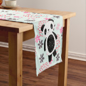 Bäume, Blume und Panda-Bären Kurzer Tischläufer (Beispiel)