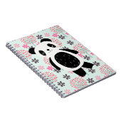 Bäume, Blume und Panda-Bären Notizblock (Rechte Seite)