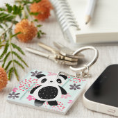 Bäume, Blume und Panda-Bären Schlüsselanhänger (Vorderseite rechts)