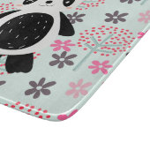 Bäume, Blume und Panda-Bären Schneidebrett (Ecke)
