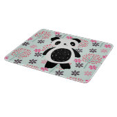 Bäume, Blume und Panda-Bären Schneidebrett (Ecke)
