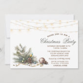 Bäume Branch Balls Pine Kegel Weihnachtsfest Party Einladung (Vorderseite)