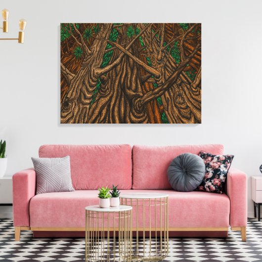 Bäume - Canvas Print Leinwanddruck (Insitu (Wohnzimmer))