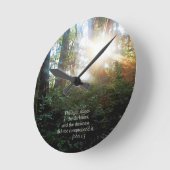 Bäume Christliche Bibel Verse Scripture Creationar Runde Wanduhr (Winkel)